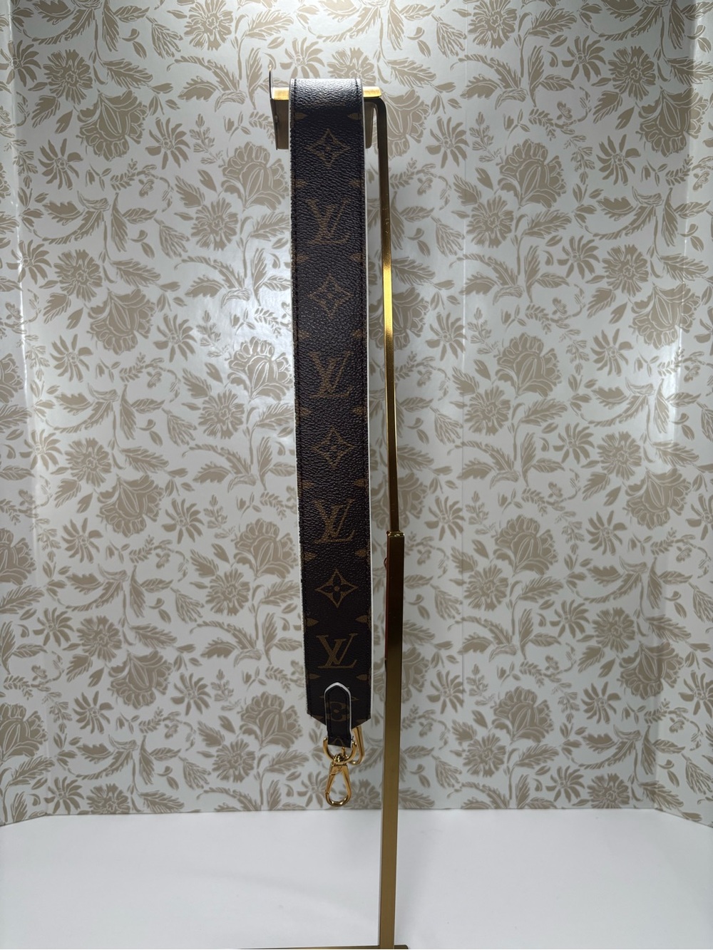 Louis Vuitton Monogram Wide Canvas Strap - Dark Brown with Gold Hardware